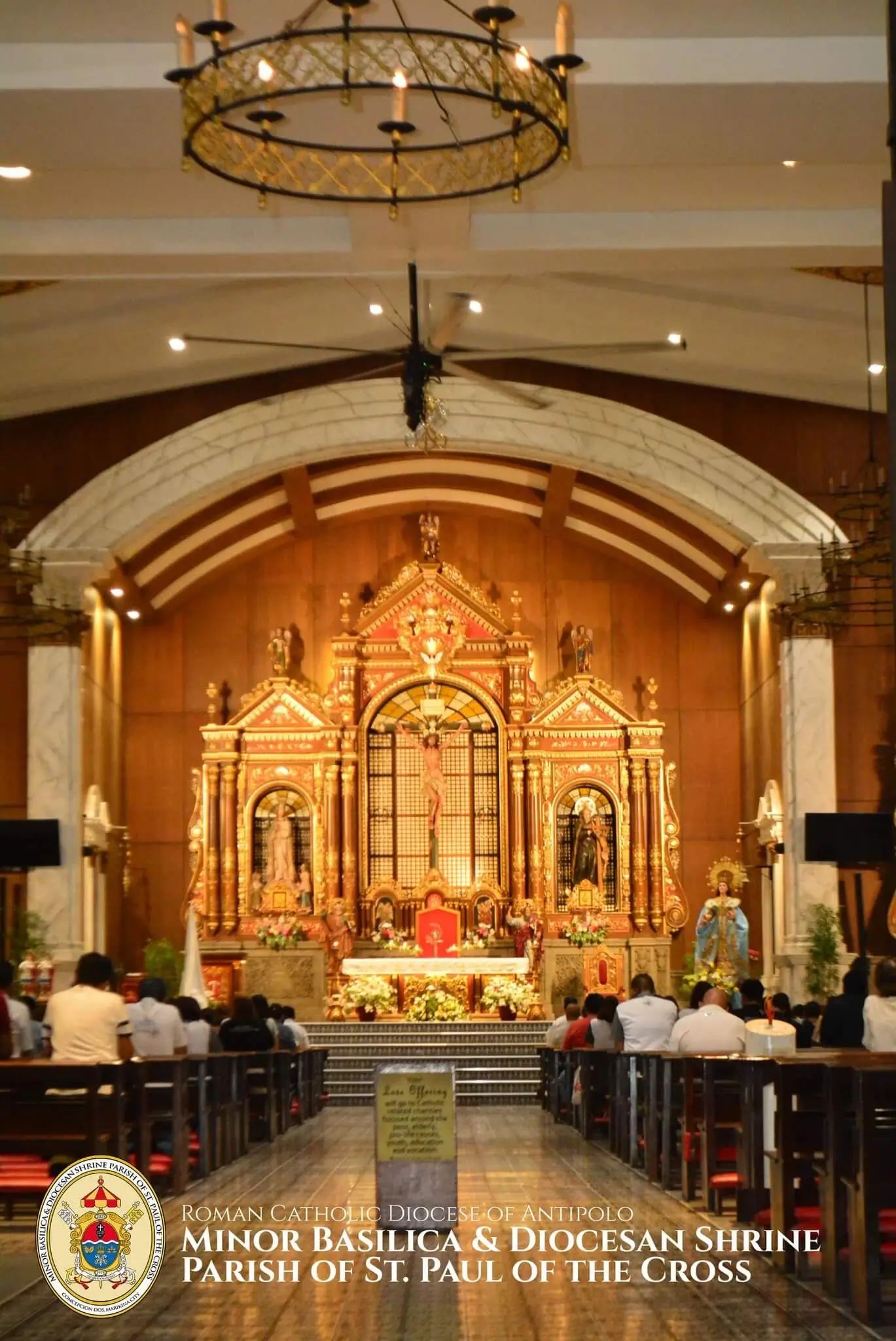 Parishioners participating in a community event