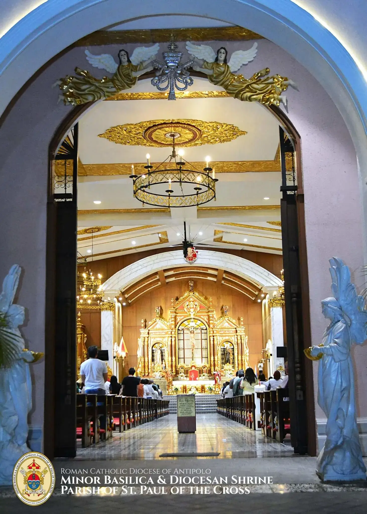 A procession outside the church